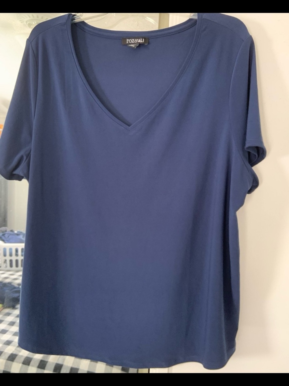 Navy top 2X